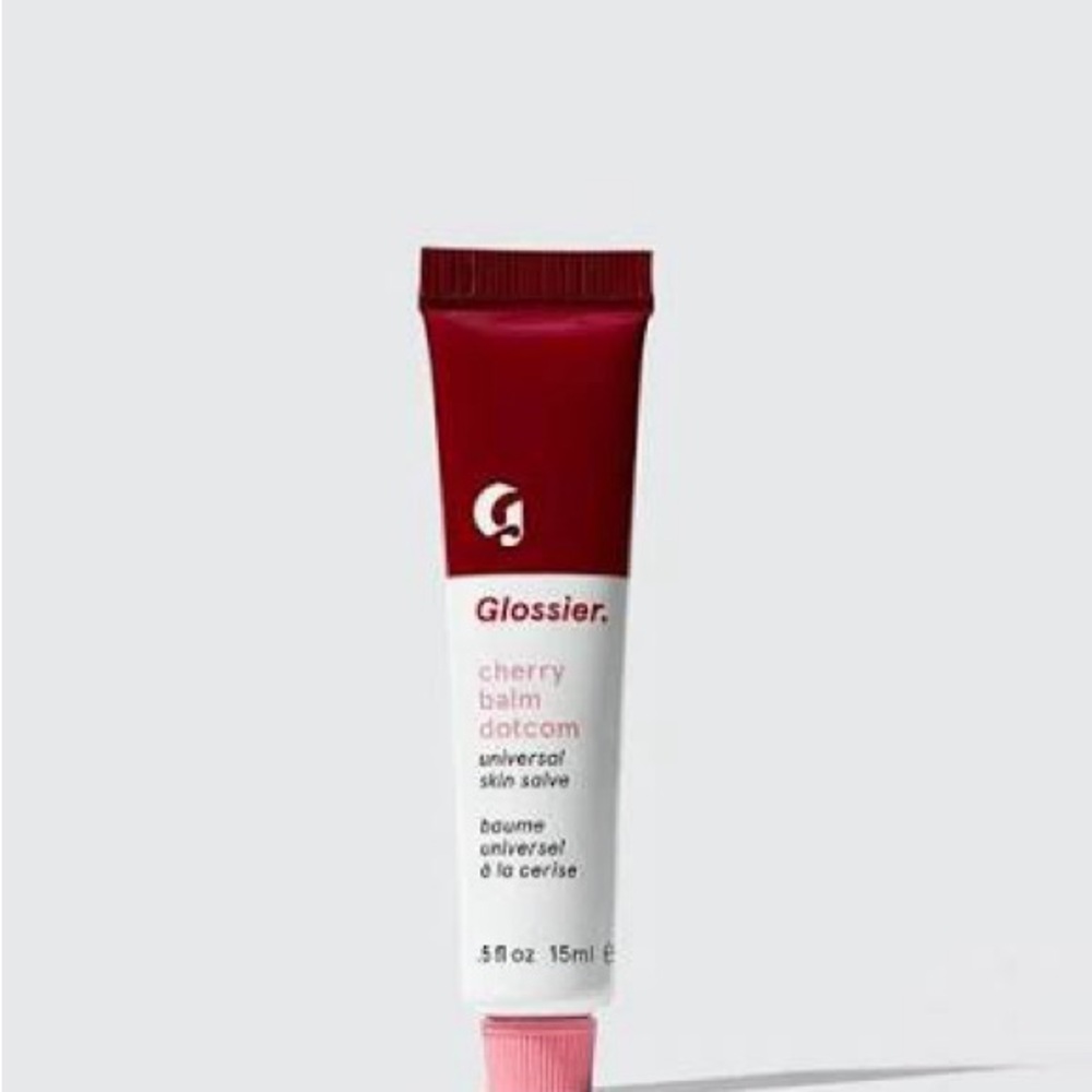 Glossier Cherry Balm Dotcom in Red and White